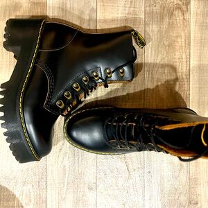 Dr. Martens lace up stacked heel